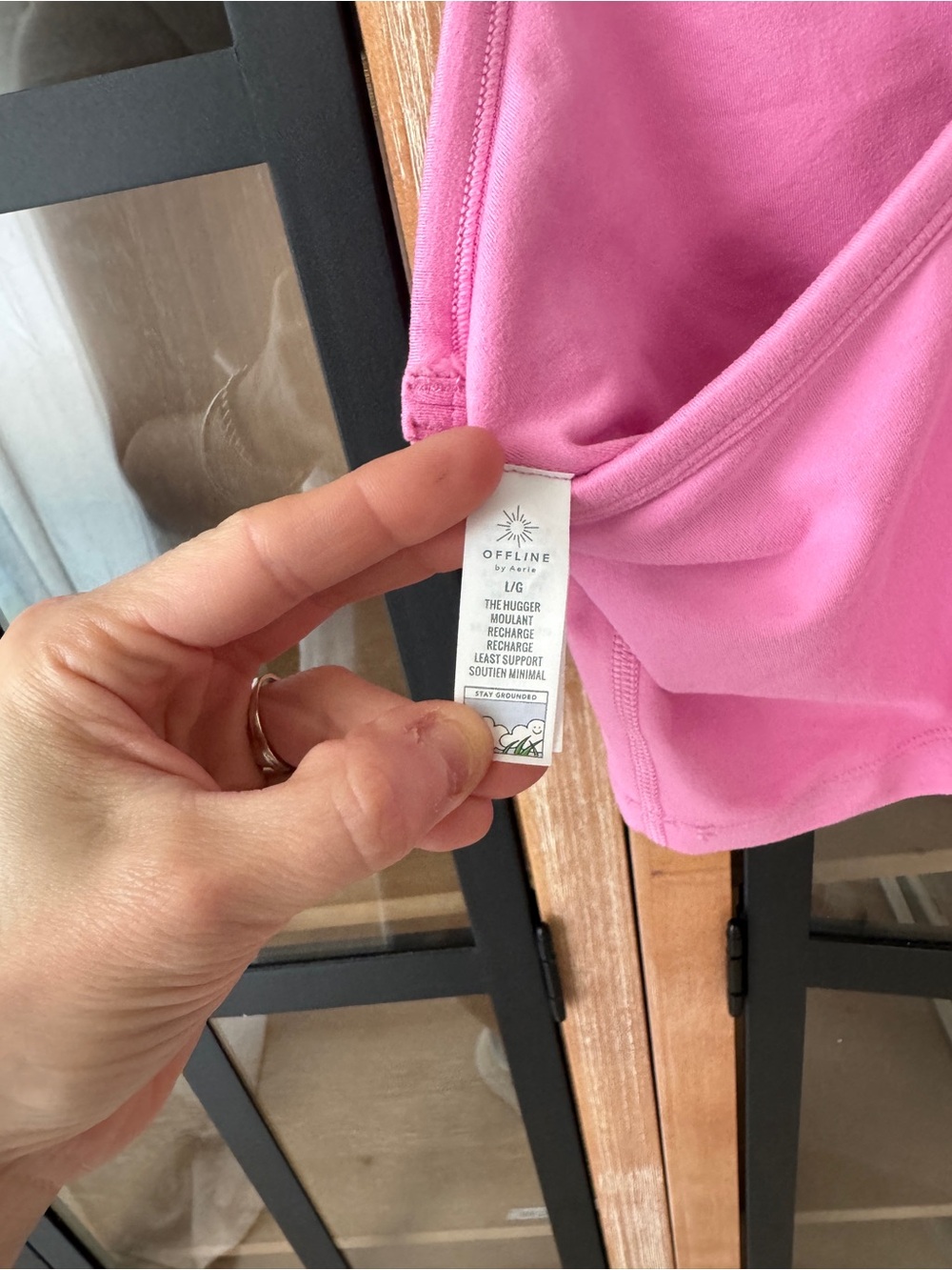 Aerie Recharge sports bra long line tank top The Hugger planet pink bubblegum - Picture 5 of 7